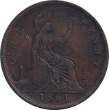 1861 PENNY ( VF ) - PENNY - Cambridgeshire Coins