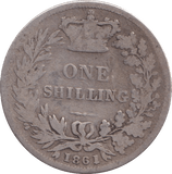 1861 SHILLING ( FINE ) - Shilling - Cambridgeshire Coins