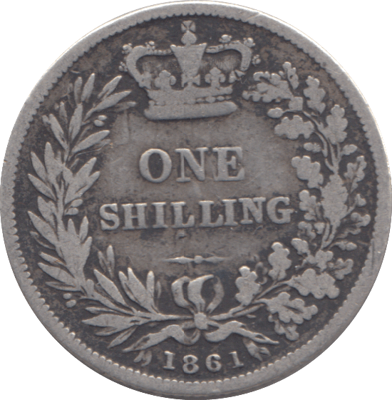 1861 SHILLING ( FINE ) - SHILLING - Cambridgeshire Coins