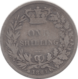 1861 SHILLING ( NF ) - SHILLING - Cambridgeshire Coins