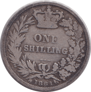 1861 SHILLING ( NF ) - SHILLING - Cambridgeshire Coins