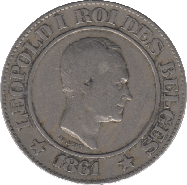 1861 SILVER 20 CENTIMES BELGIUM - SILVER WORLD COINS - Cambridgeshire Coins