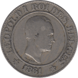 1861 SILVER 20 CENTIMES BELGIUM - SILVER WORLD COINS - Cambridgeshire Coins
