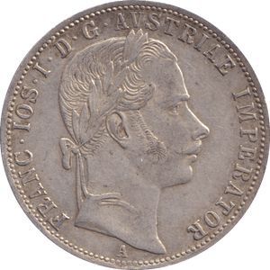 1861 SILVER ONE FLORIN AUSTRIA - SILVER WORLD COINS - Cambridgeshire Coins