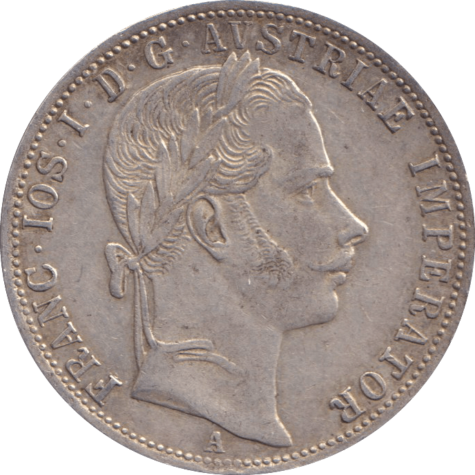 1861 SILVER ONE FLORIN AUSTRIA - SILVER WORLD COINS - Cambridgeshire Coins