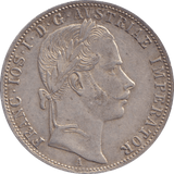 1861 SILVER ONE FLORIN AUSTRIA - SILVER WORLD COINS - Cambridgeshire Coins