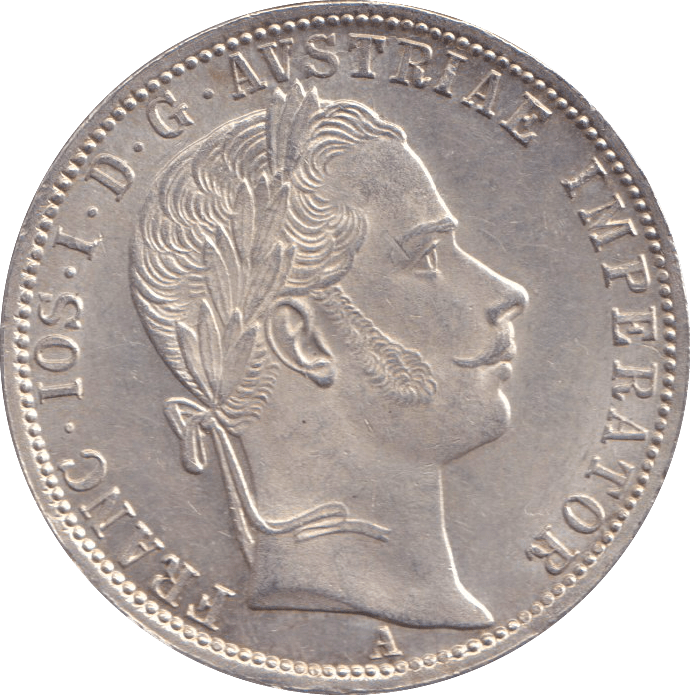 1861 SILVER ONE FLORIN AUSTRIA - SILVER WORLD COINS - Cambridgeshire Coins