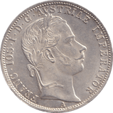 1861 SILVER ONE FLORIN AUSTRIA - SILVER WORLD COINS - Cambridgeshire Coins