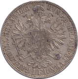 1861 SILVER ONE FLORIN AUSTRIA - SILVER WORLD COINS - Cambridgeshire Coins