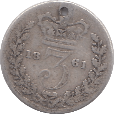 1861 THREEPENCE ( FAIR ) - THREEPENCE - Cambridgeshire Coins
