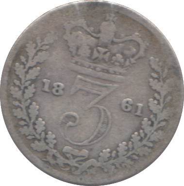 1861 THREEPENCE ( FINE ) - THREEPENCE - Cambridgeshire Coins