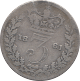 1861 THREEPENCE ( FINE ) - THREEPENCE - Cambridgeshire Coins
