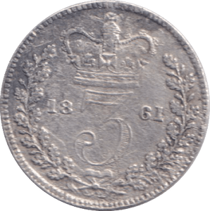 1861 THREEPENCE ( VF ) - THREEPENCE - Cambridgeshire Coins