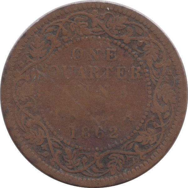 1862 1/4 ANNA INDIA - WORLD COINS - Cambridgeshire Coins