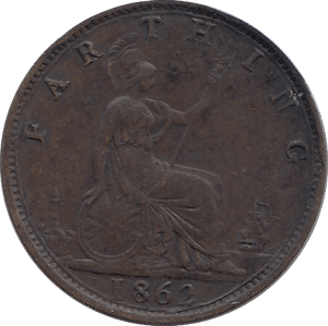 1862 FARTHING ( AUNC ) - FARTHING - Cambridgeshire Coins