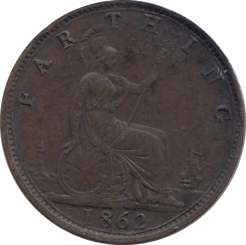 1862 FARTHING ( AUNC ) - FARTHING - Cambridgeshire Coins