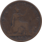 1862 FARTHING ( FINE ) - Farthing - Cambridgeshire Coins