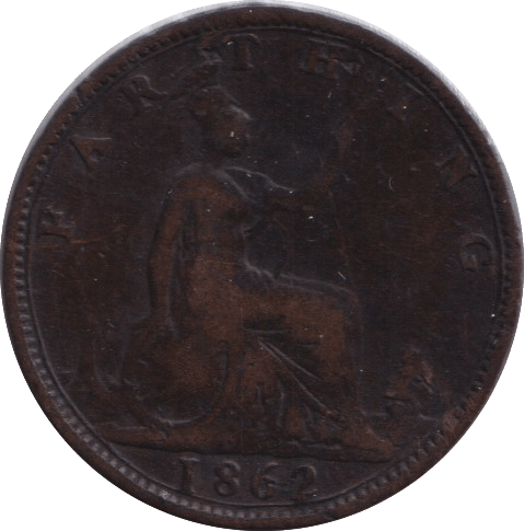 1862 FARTHING ( GVF ) - FARTHING - Cambridgeshire Coins