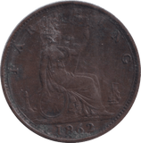 1862 FARTHING ( GVF ) - FARTHING - Cambridgeshire Coins