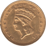 1862 GOLD ONE DOLLAR USA - Gold World Coins - Cambridgeshire Coins