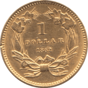 1862 GOLD ONE DOLLAR USA - Gold World Coins - Cambridgeshire Coins