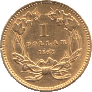 1862 GOLD ONE DOLLAR USA - Gold World Coins - Cambridgeshire Coins