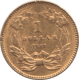1862 GOLD ONE DOLLAR USA - Gold World Coins - Cambridgeshire Coins