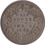 1862 HALF RUPEE INDIA - WORLD COINS - Cambridgeshire Coins