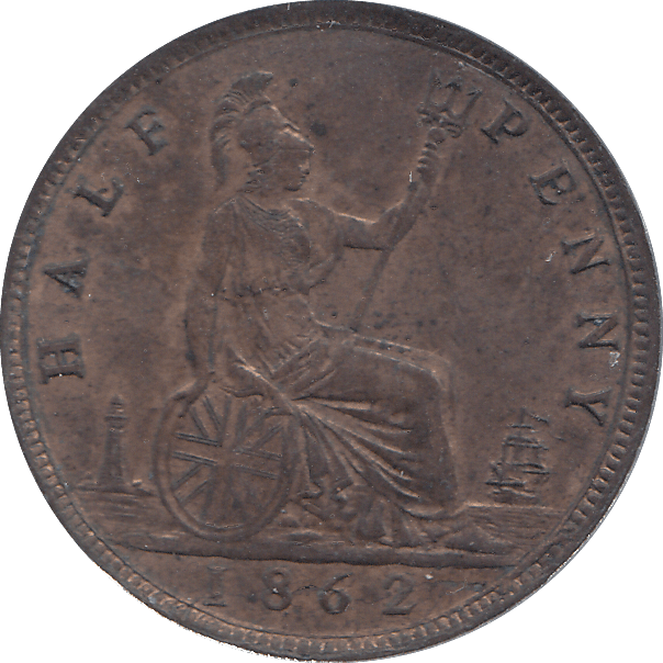 1862 HALFPENNY ( AUNC ) - HALFPENNY - Cambridgeshire Coins
