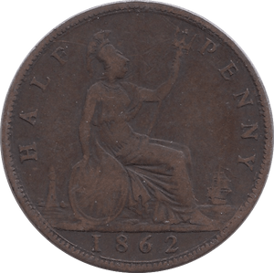 1862 HALFPENNY ( FINE ) - HALFPENNY - Cambridgeshire Coins