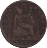 1862 HALFPENNY ( FINE ) - HALFPENNY - Cambridgeshire Coins