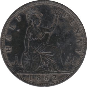 1862 HALFPENNY (FINE) - HALFPENNY - Cambridgeshire Coins