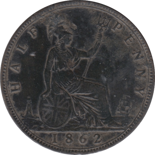 1862 HALFPENNY (FINE) - HALFPENNY - Cambridgeshire Coins