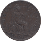 1862 HALFPENNY ( GF ) - HALFPENNY - Cambridgeshire Coins