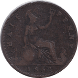 1862 HALFPENNY ( NF ) - HALFPENNY - Cambridgeshire Coins