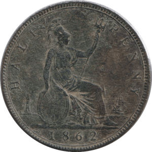 1862 HALFPENNY ( VF ) - HALFPENNY - Cambridgeshire Coins
