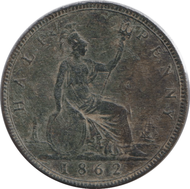 1862 HALFPENNY ( VF ) - HALFPENNY - Cambridgeshire Coins