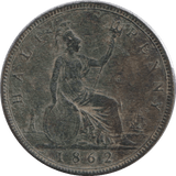 1862 HALFPENNY ( VF ) - HALFPENNY - Cambridgeshire Coins