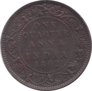 1862 INDIA ONE QUARTER ANNA - WORLD COINS - Cambridgeshire Coins