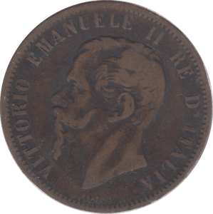 1862 ITALY 10 CENTIMI - WORLD COINS - Cambridgeshire Coins