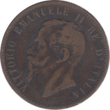 1862 ITALY 10 CENTIMI - WORLD COINS - Cambridgeshire Coins