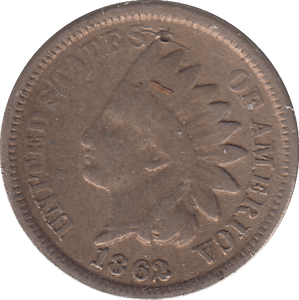 1862 ONE CENT USA - WORLD COINS - Cambridgeshire Coins