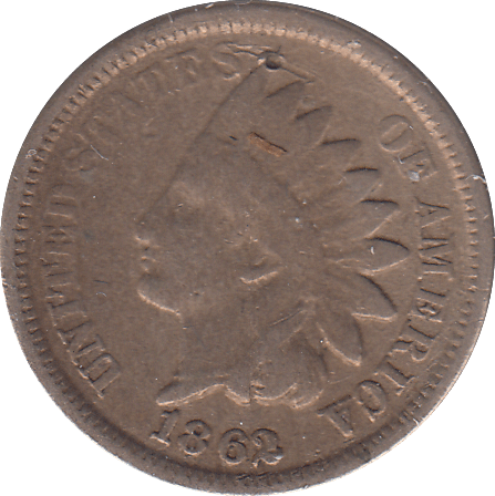 1862 ONE CENT USA - WORLD COINS - Cambridgeshire Coins