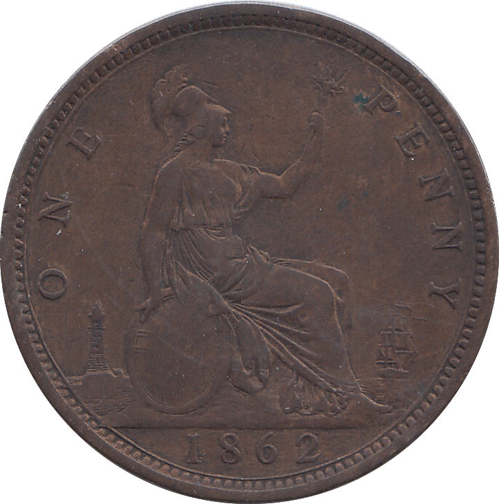 1862 ONE PENNY ( VF ) - WORLD COINS - Cambridgeshire Coins