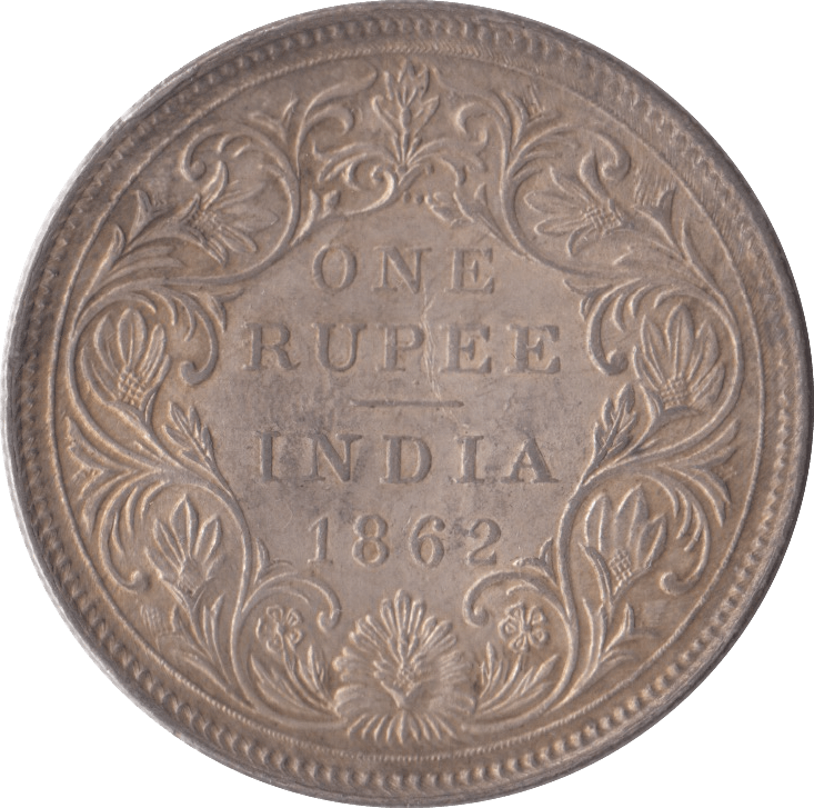 1862 ONE RUPEE EAST INDIA COMPANY - SILVER WORLD COINS - Cambridgeshire Coins