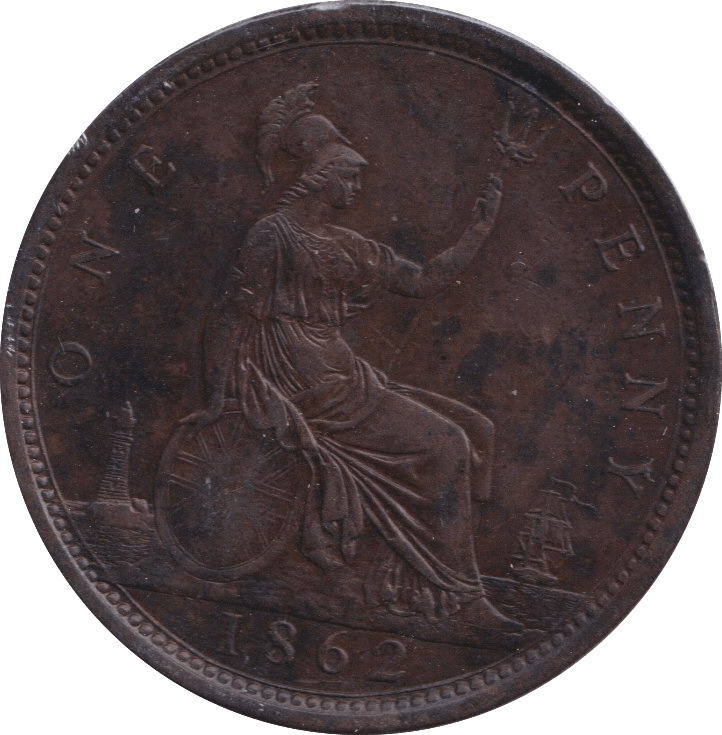 1862 PENNY ( AUNC ) - PENNY - Cambridgeshire Coins