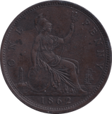 1862 PENNY ( EF ) - PENNY - Cambridgeshire Coins