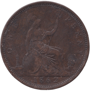 1862 PENNY ( FINE ) - PENNY - Cambridgeshire Coins