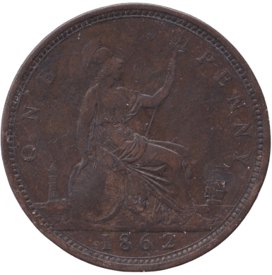 1862 PENNY ( FINE ) - PENNY - Cambridgeshire Coins
