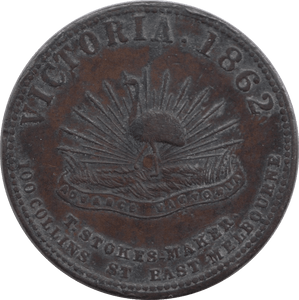 1862 PENNY TOKEN MELBOURNE - WORLD COINS - Cambridgeshire Coins